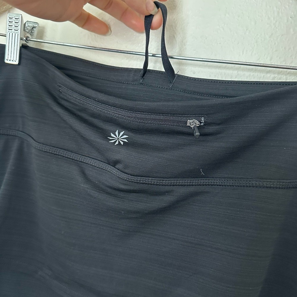 ATHLETA Preppy Athletic Size Large Tiered Swagger Black Drawstring Tennis Skort - Picture 5 of 10
